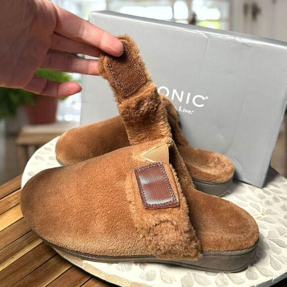 Vionic Marielle Terry Adjustable Orthotic Arch Support Slide Slippers Women’s Si - Picture 4 of 12